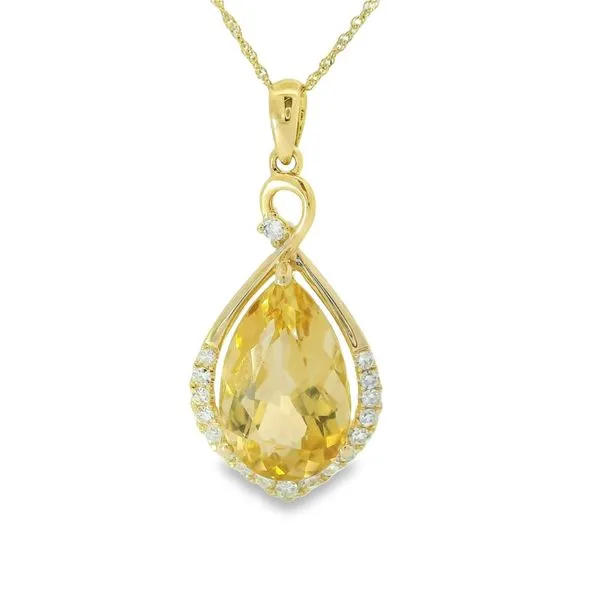 14Kt Yellow Citrine Pendant Chipper's Jewelry Bonney Lake, WA