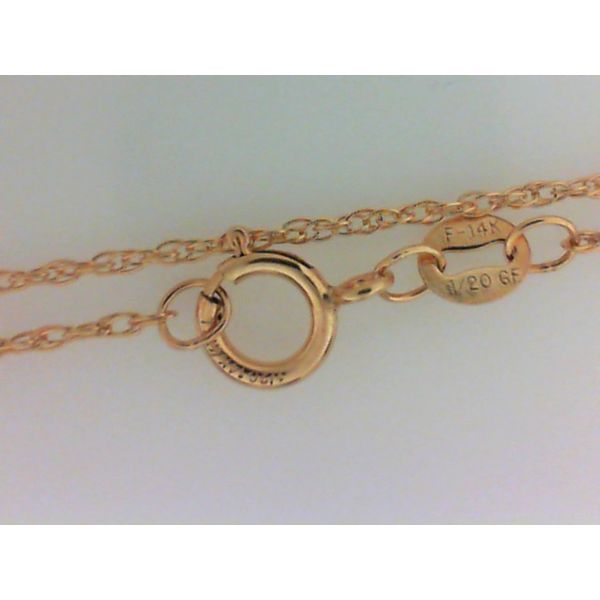 14Kt Yellow Gold Sapphire & Diamond Pendant with Gold-Filled Chain Image 3 Chipper's Jewelry Bonney Lake, WA