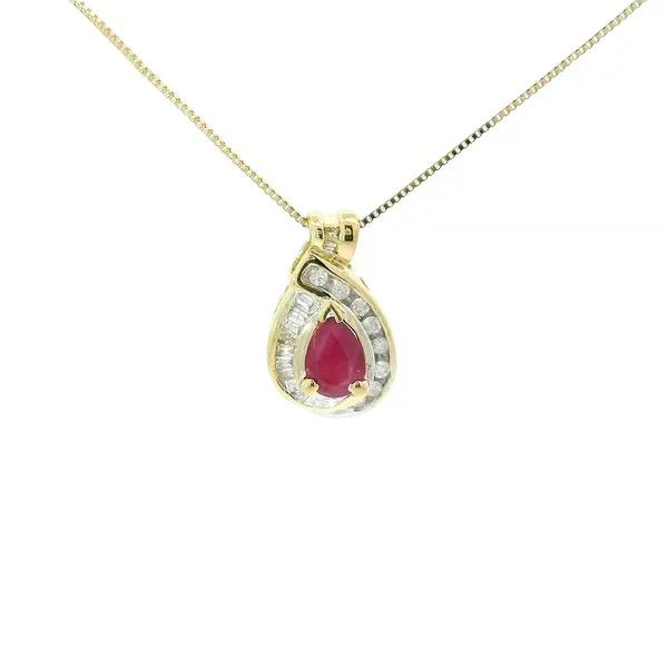 14Kt Yellow Gold Ruby/Diamond Pendant Chipper's Jewelry Bonney Lake, WA