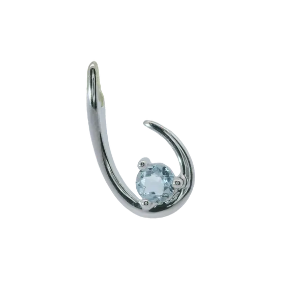 14KW 4mm Aquamarine Pendant Chipper's Jewelry Bonney Lake, WA