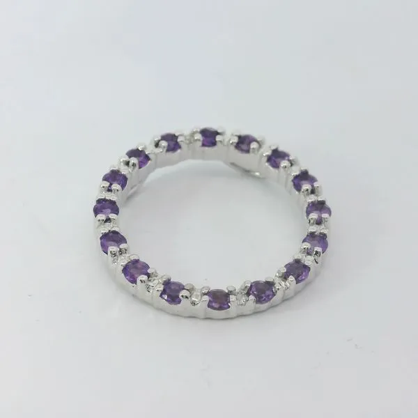 10KW Amethyst Diamond Pendant w/18
