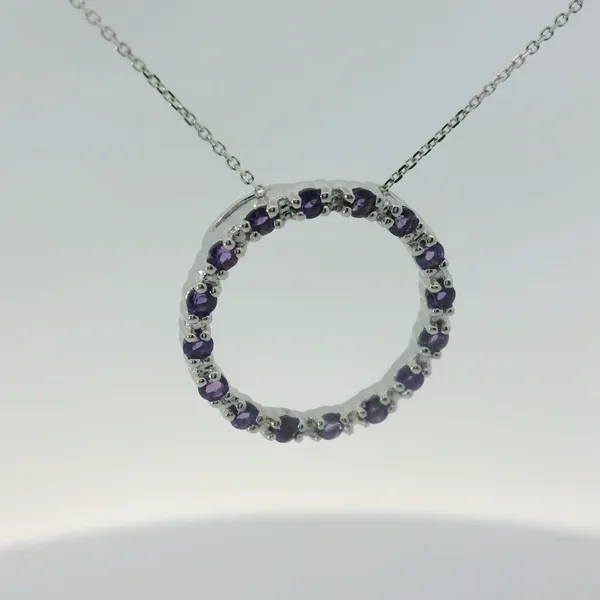 10KW Amethyst Diamond Pendant w/18