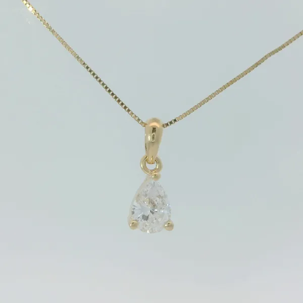 14KY CZ Pendant w/18