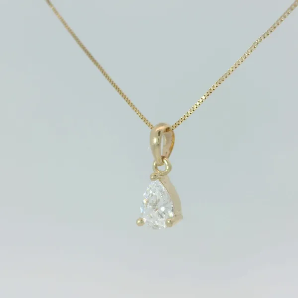 14KY CZ Pendant w/18