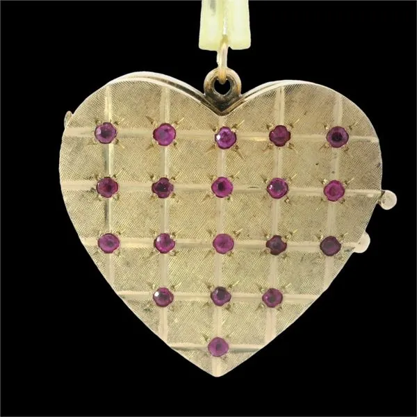 14KY Vintage 1940's Heart Ruby Locket Chipper's Jewelry Bonney Lake, WA