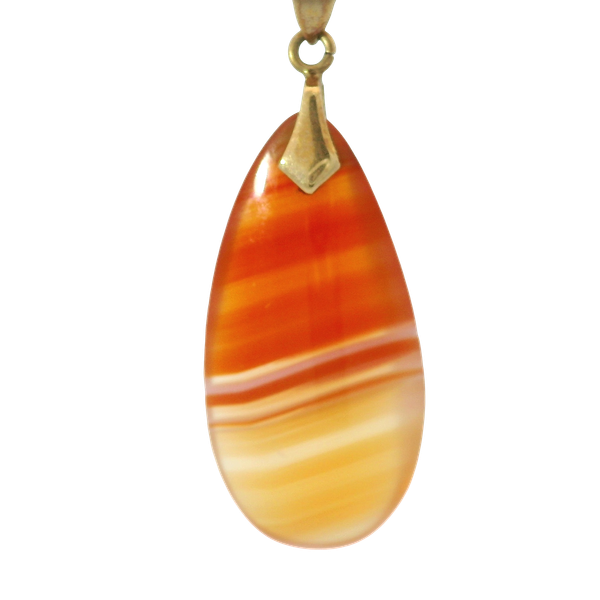 Vintage Agate Pendant in 18K Yellow Gold Chipper's Jewelry Bonney Lake, WA
