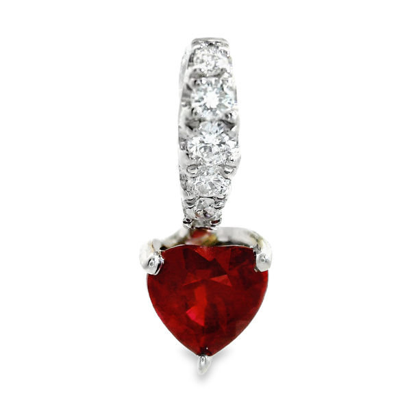 14KW Ruby and Diamond Pendant. Chipper's Jewelry Bonney Lake, WA