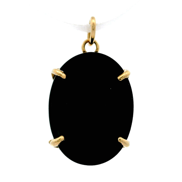 10K Yellow Gold Angel Pendant with Onyx Back. Image 2 Chipper's Jewelry Bonney Lake, WA