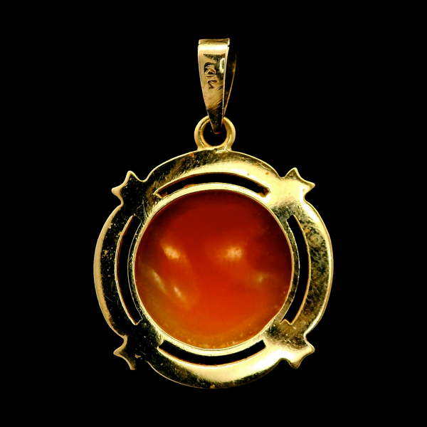 14K Yellow Shell Cameo Pendant Image 2 Chipper's Jewelry Bonney Lake, WA