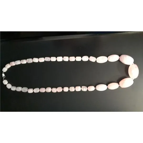 Rose Quartz Necklace with Silver Clasp Image 3 Chipper's Jewelry Bonney Lake, WA