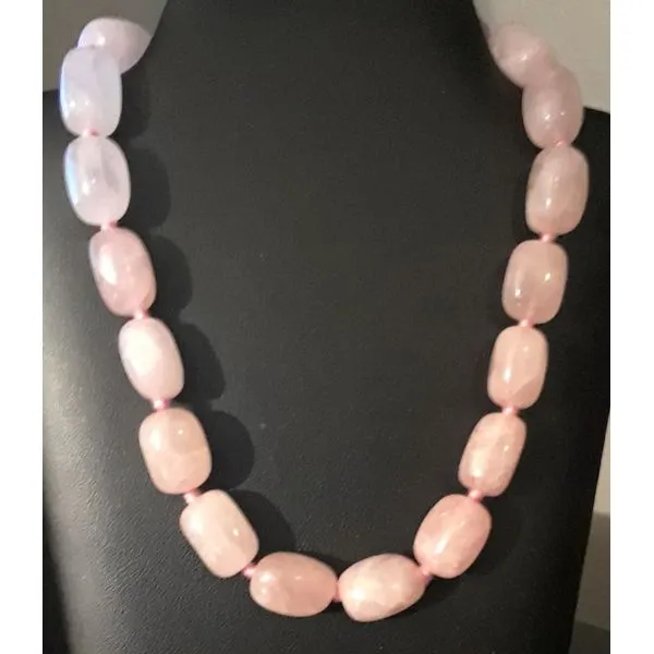 Rose Quartz Beads Necklace Chipper's Jewelry Bonney Lake, WA