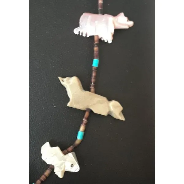 Vintage Carved Animals & Beads Necklace Image 2 Chipper's Jewelry Bonney Lake, WA