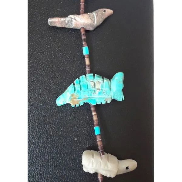 Vintage Carved Animals & Beads Necklace Image 3 Chipper's Jewelry Bonney Lake, WA