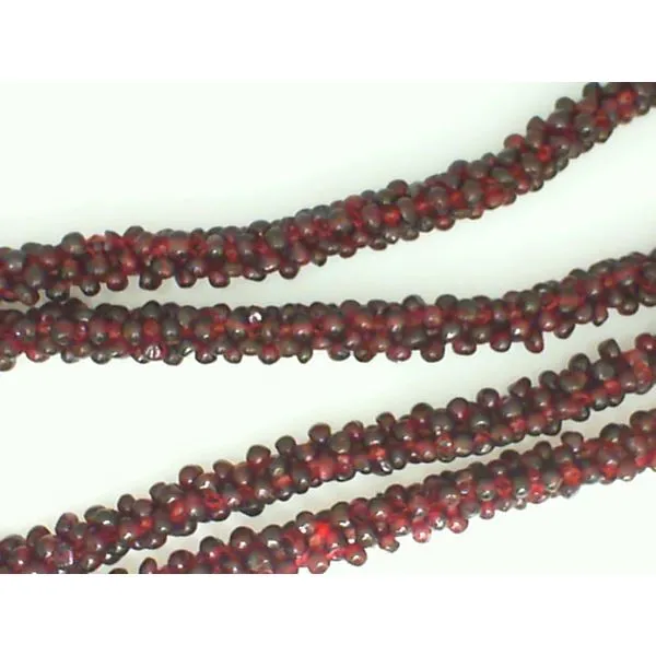 35" Garnet Bead Necklace Chipper's Jewelry Bonney Lake, WA