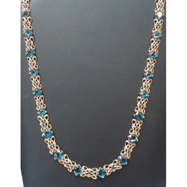 14kt Yellow Gold Blue Topaz Necklace Chipper's Jewelry Bonney Lake, WA
