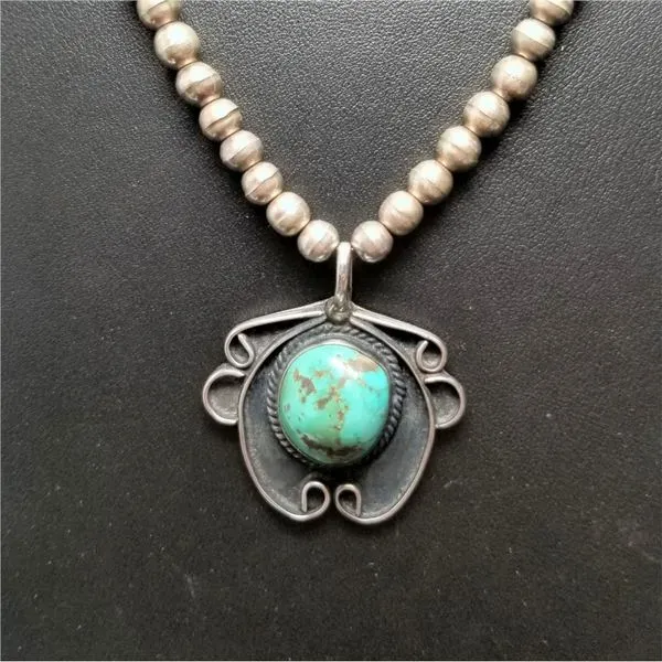 Turquoise Pendant in Sterling Silver Chipper's Jewelry Bonney Lake, WA