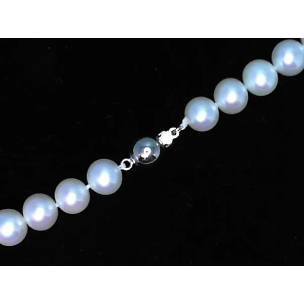 Platinum 8-10mm Graduated White Off Round Chinese FW Necklace Image 3 Chipper's Jewelry Bonney Lake, WA