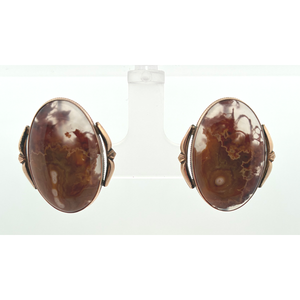Gold Filled Moss Agate Jewelry Set Image 2 Chipper's Jewelry Bonney Lake, WA