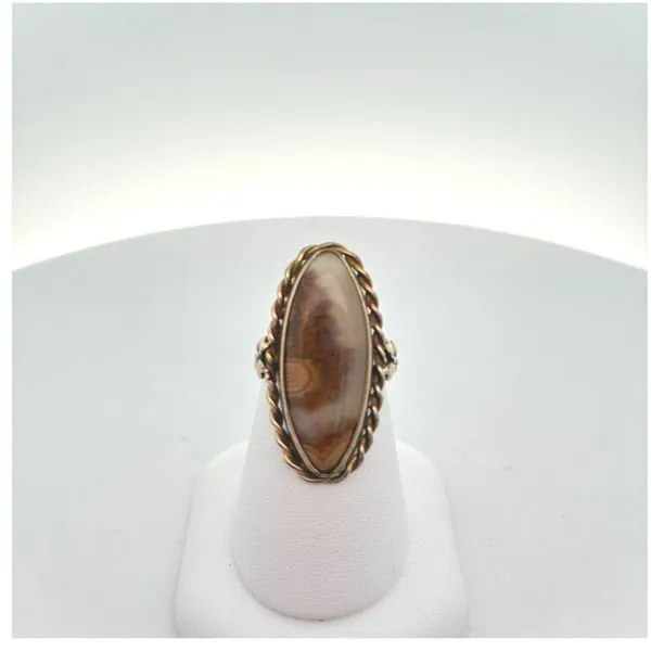 Vintage Gold Filled Moss Agate Necklace Earring Ring Set Image 3 Chipper's Jewelry Bonney Lake, WA