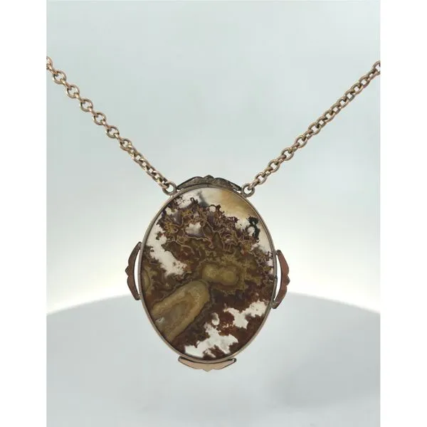 Vintage Gold Filled Moss Agate Necklace Earring Ring Set Chipper's Jewelry Bonney Lake, WA