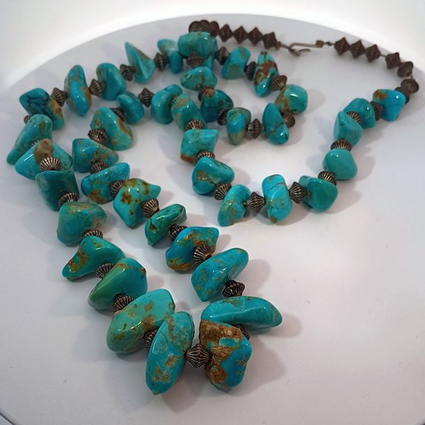 Turquoise Beaded Santo Domingo Pueblo Necklace Chipper's Jewelry Bonney Lake, WA
