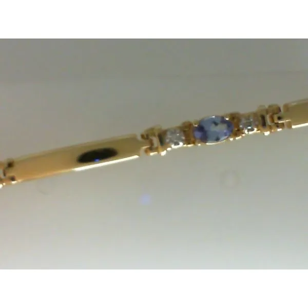14K Yellow Gold Bracelet with Tanzanite and Diamond Chipper's Jewelry Bonney Lake, WA