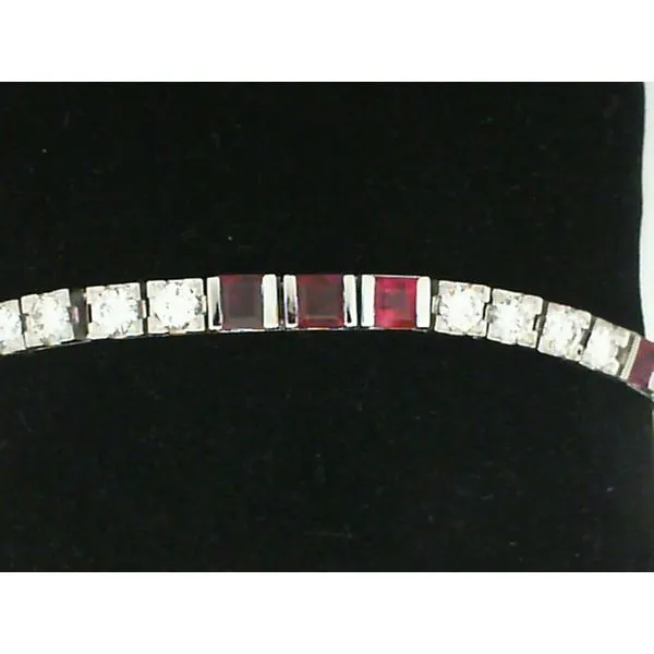 Heyman Brother's NY Platinum Ruby & Diamond Bracelet Image 2 Chipper's Jewelry Bonney Lake, WA