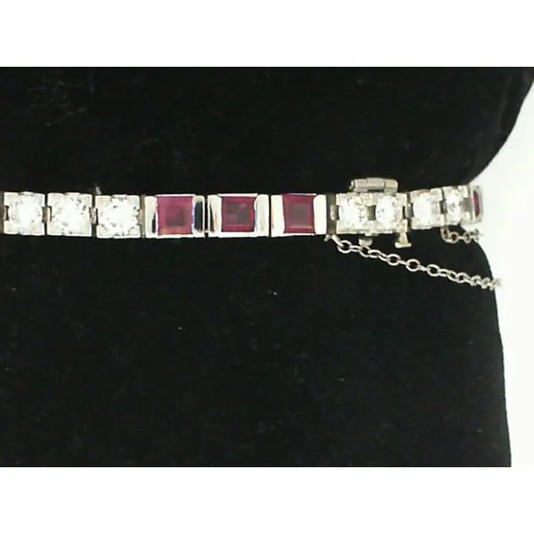 Heyman Brother's NY Platinum Ruby & Diamond Bracelet Image 4 Chipper's Jewelry Bonney Lake, WA