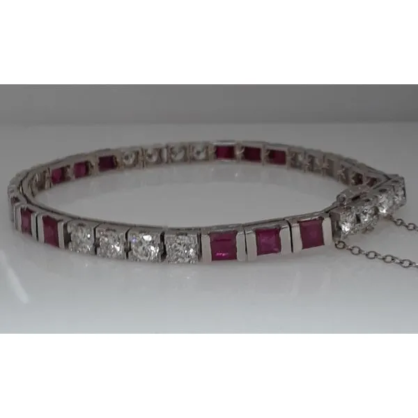 Heyman Brother's NY Platinum Ruby & Diamond Bracelet Chipper's Jewelry Bonney Lake, WA