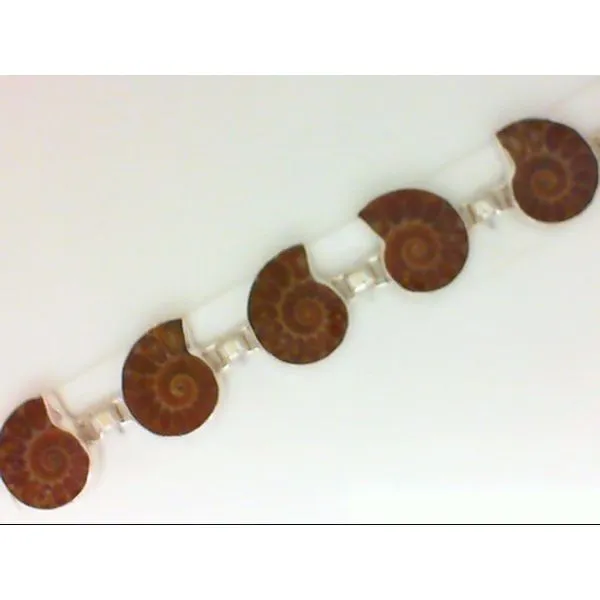 Sterling Silver Cab Ammonite Bracelet Chipper's Jewelry Bonney Lake, WA
