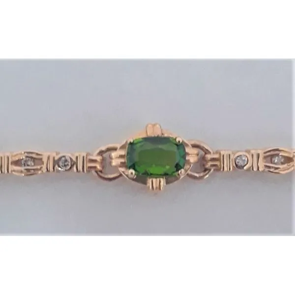14K Yellow Gold Chrome Diopside Bracelet Image 2 Chipper's Jewelry Bonney Lake, WA