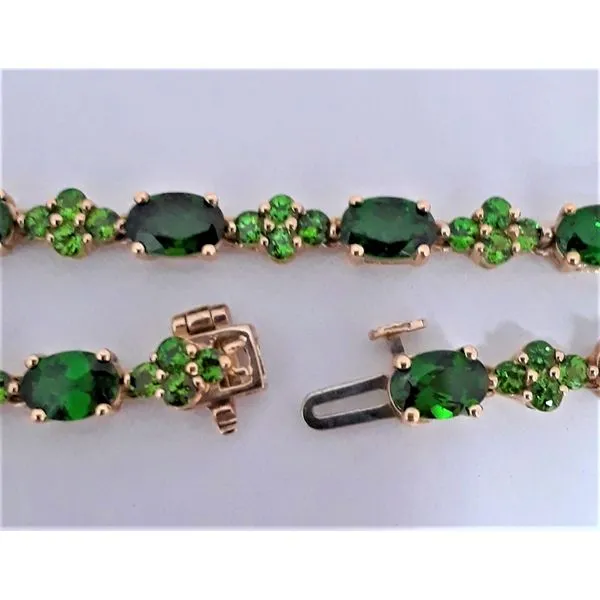 14Kt Yellow Gold Chrome Diopside Bracelet Chipper's Jewelry Bonney Lake, WA