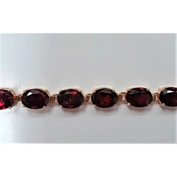 14K Yellow Gold Garnet Bracelet Image 2 Chipper's Jewelry Bonney Lake, WA
