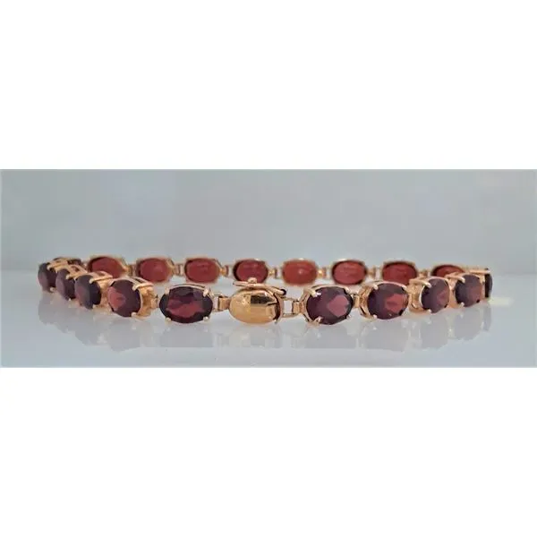 14K Yellow Gold Garnet Bracelet Chipper's Jewelry Bonney Lake, WA