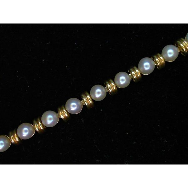 14K Yellow Gold Cultured Pearl Bracelet Chipper's Jewelry Bonney Lake, WA