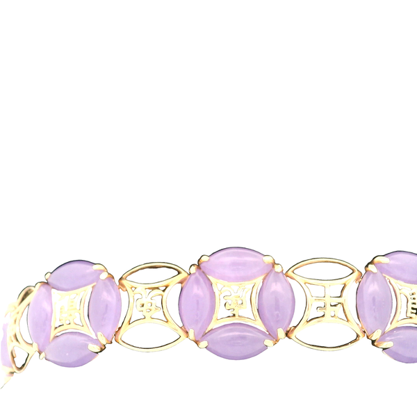 Lavender Jade Bracelet, 14K Yellow Gold Image 2 Chipper's Jewelry Bonney Lake, WA