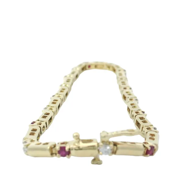 14K Yellow Gold Ruby & Diamond Bracelet Chipper's Jewelry Bonney Lake, WA