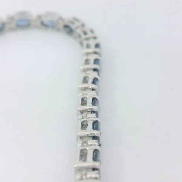 14K White Gold Oval Sapphire Bracelet Image 3 Chipper's Jewelry Bonney Lake, WA