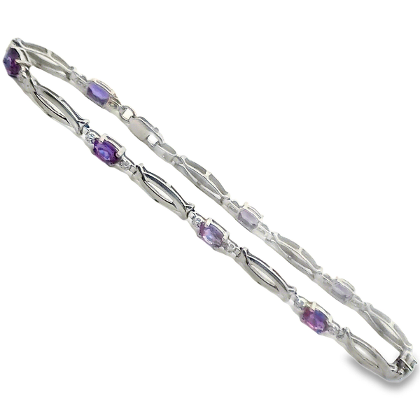 10KW Laboratory-Grown Alexandrite and Diamond Bracelet 7.5 Inches Chipper's Jewelry Bonney Lake, WA