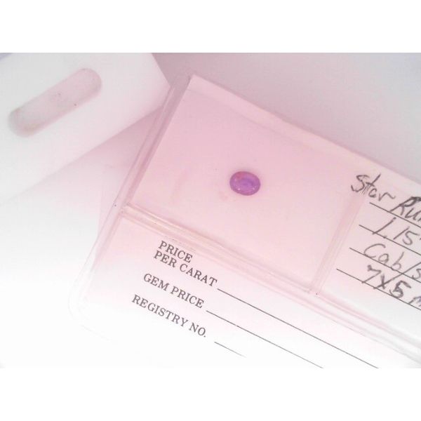 Oval Cabochon Cut Star Pink Sapphire 1.15ct 6.88 x 5.25 x 2.87mm. Chipper's Jewelry Bonney Lake, WA
