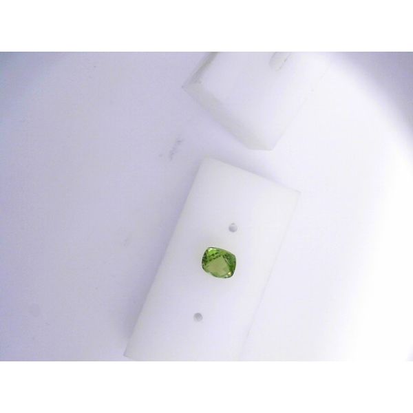 2.63ct Cushion Checkerboard Cut Peridot 8.00 x 7.95 x 5.76mm. Chipper's Jewelry Bonney Lake, WA
