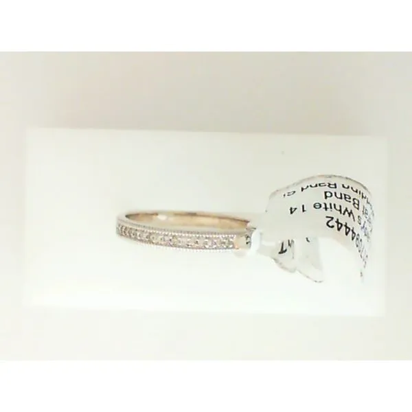 Ladys White 14 Karat Band Wedding Band