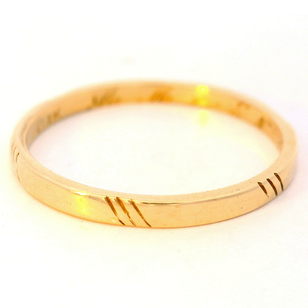 14KY Vintage Patterned Band Engraved 