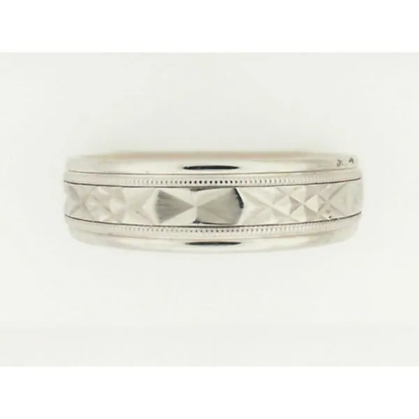 Gent's 14K White Gold Fancy Band Image 2 Chipper's Jewelry Bonney Lake, WA