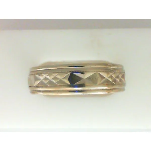 14Kt White Gold Carved Wedding Band Image 2 Chipper's Jewelry Bonney Lake, WA