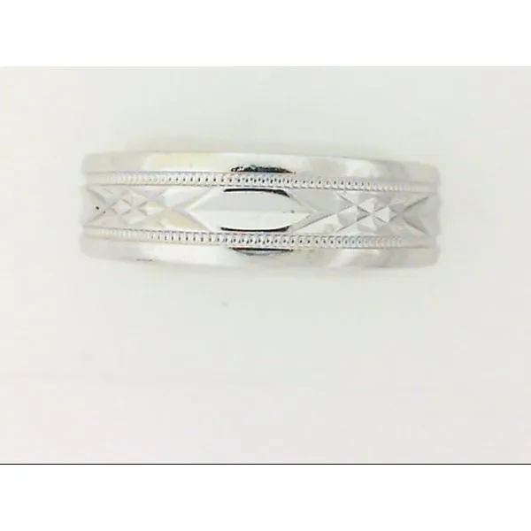 14Kt White Gold Embossed Wedding Band Chipper's Jewelry Bonney Lake, WA