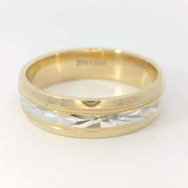 14K Two Tone 6mm Vintage Wedding Band Sz. 10.25 Chipper's Jewelry Bonney Lake, WA