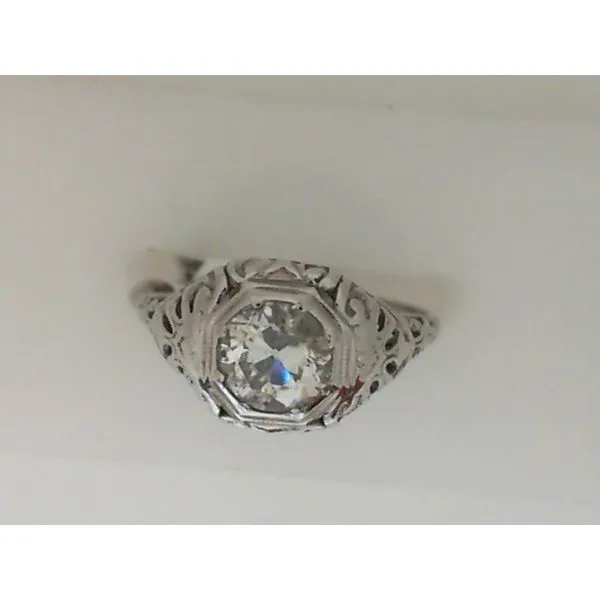 Ladies Filigree Diamond 18K White Gold Ring Image 4 Chipper's Jewelry Bonney Lake, WA