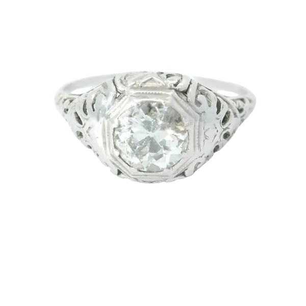 Ladies Filigree Diamond 18K White Gold Ring Chipper's Jewelry Bonney Lake, WA