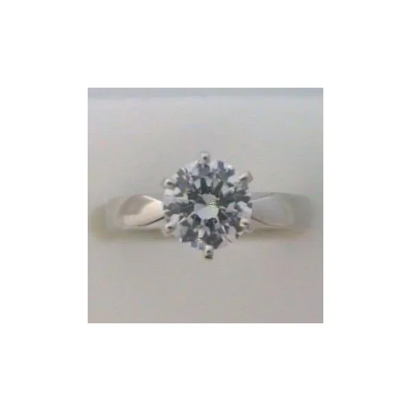 14K White Gold Solitaire CZ Ring Chipper's Jewelry Bonney Lake, WA